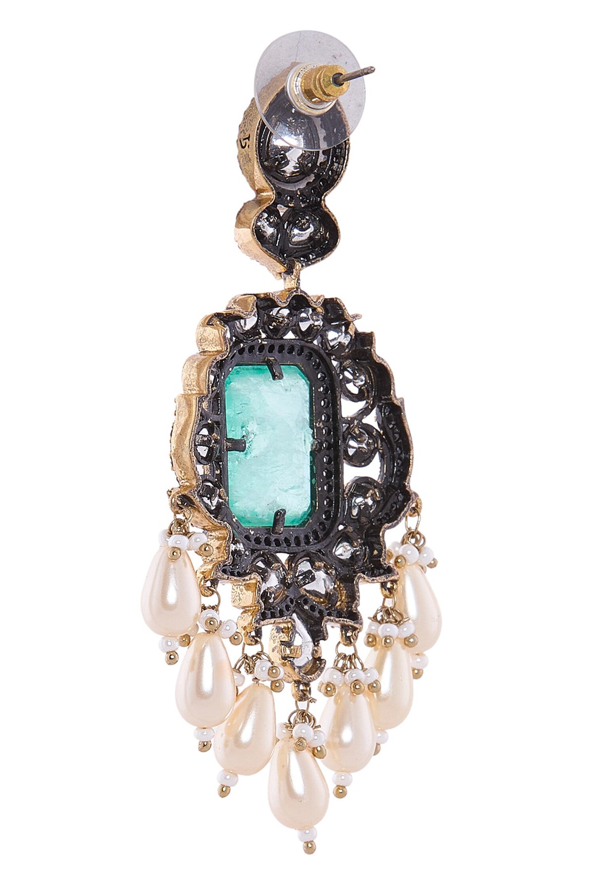 Mint & Gold Dangler Earrings 