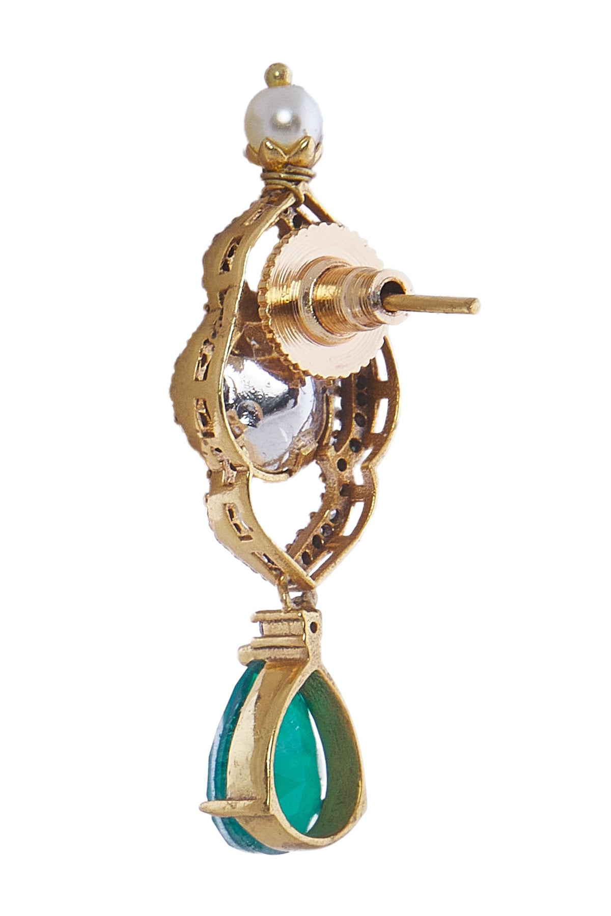 Green Brass Necklace & Earring Set 