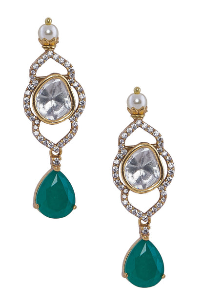Green Brass Necklace & Earring Set 