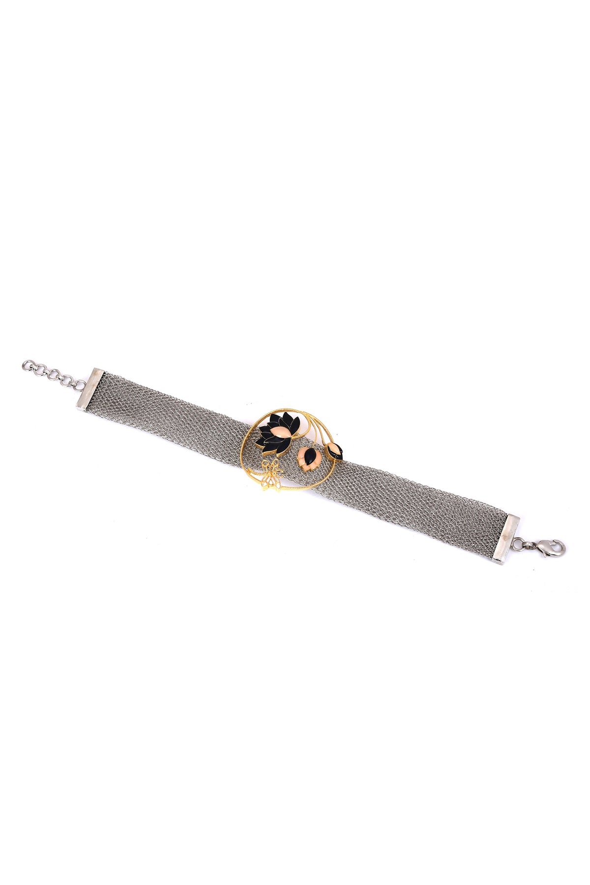 Ethereal Midnight Weave Lotus Choker 
