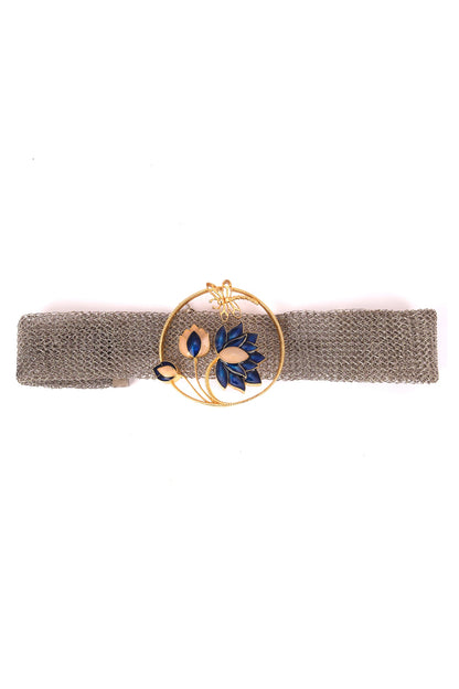 Ethereal Midnight Weave Lotus Choker 