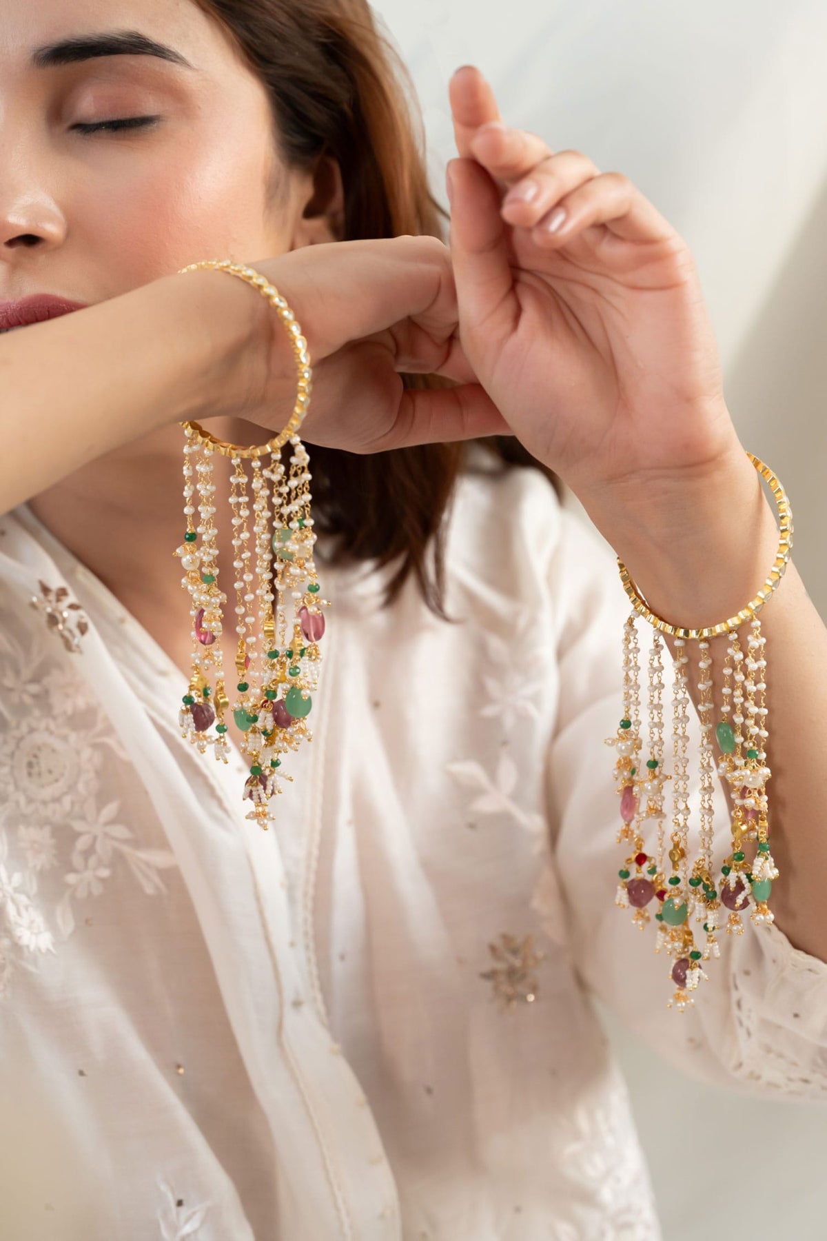 Kundan Kalirah Bangle Set 