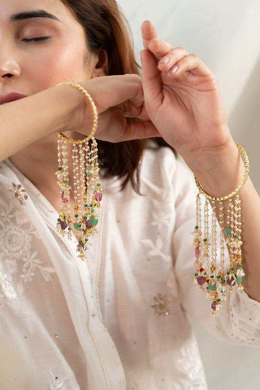 Kundan Kalirah Bangle Set 