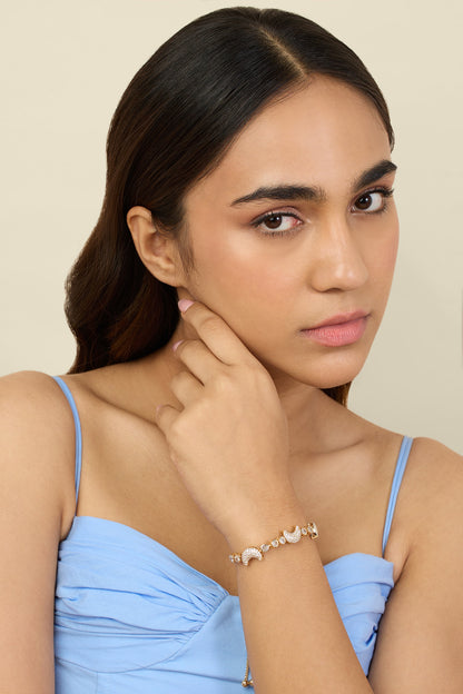 Crescent Moon Bolo Bracelet 