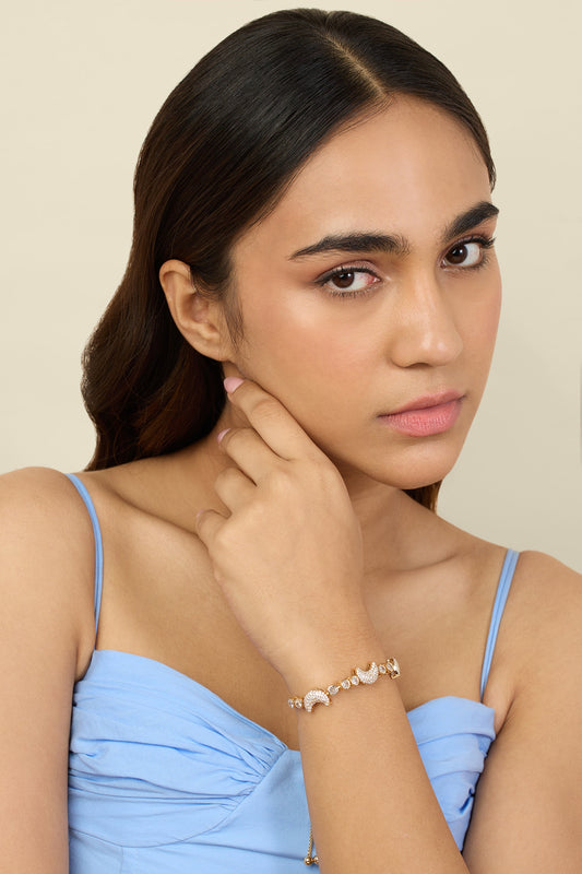 Crescent Moon Bolo Bracelet 