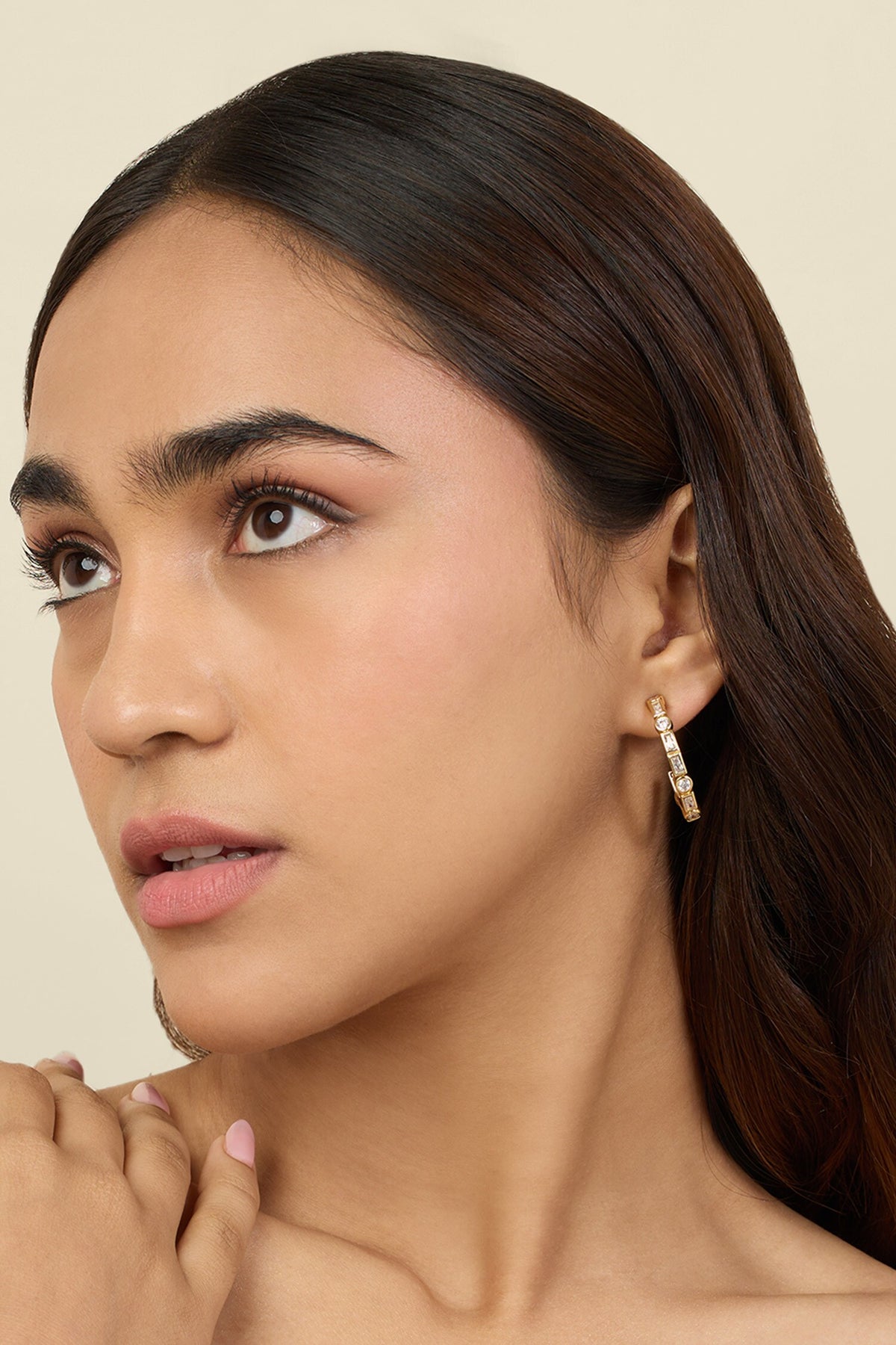 Summer Crystal Hoops 