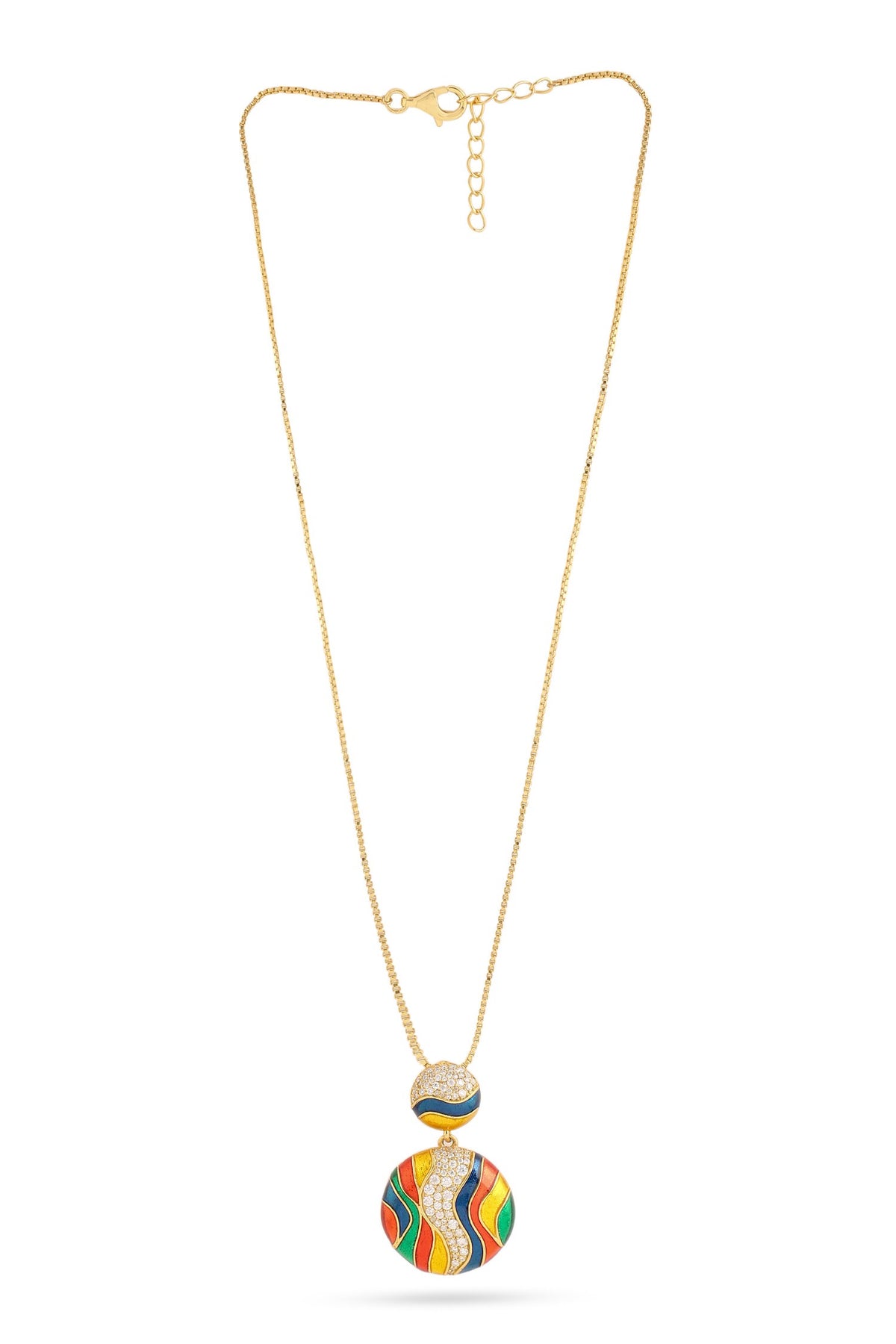 Colorful Moissanite Pendant Necklace 