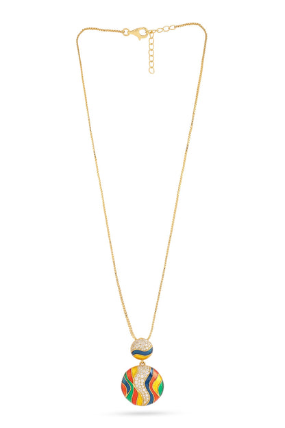 Colorful Moissanite Pendant Necklace 