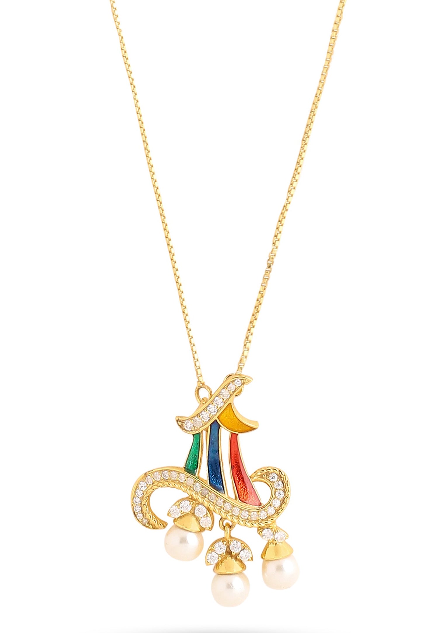 Contemporary Moissanite Pendant Necklace 