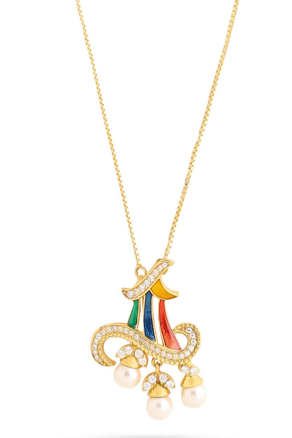 Contemporary Moissanite Pendant Necklace 