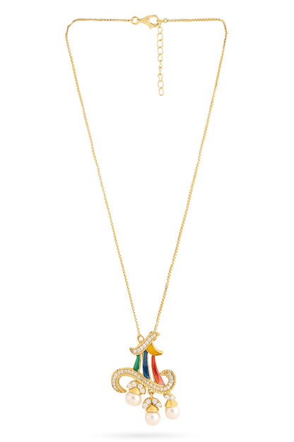 Contemporary Moissanite Pendant Necklace 
