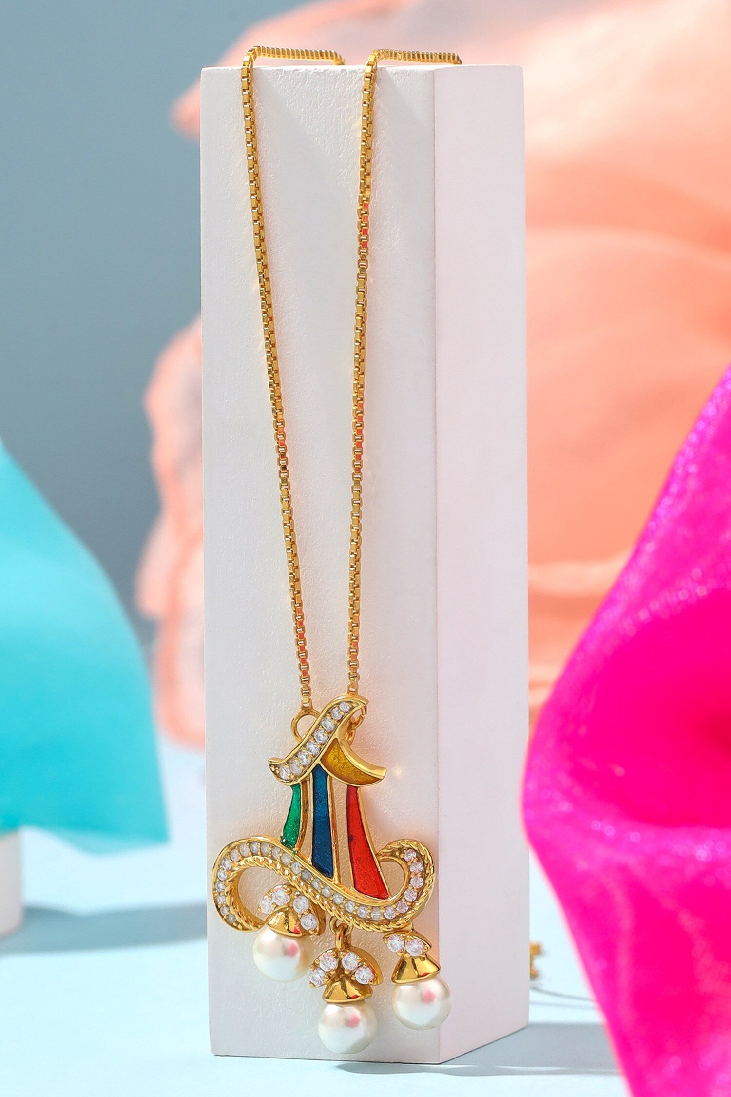 Contemporary Moissanite Pendant Necklace 