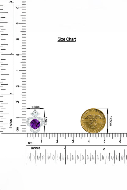 Amethyst Moissanite Pendant Necklace 