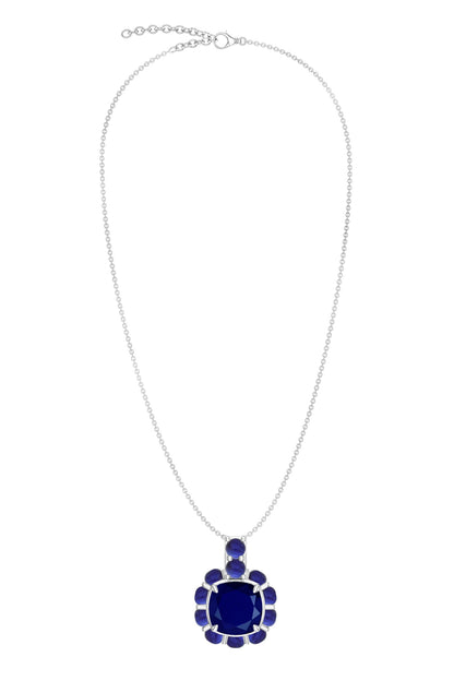 Stone Floral Pendant Necklace 