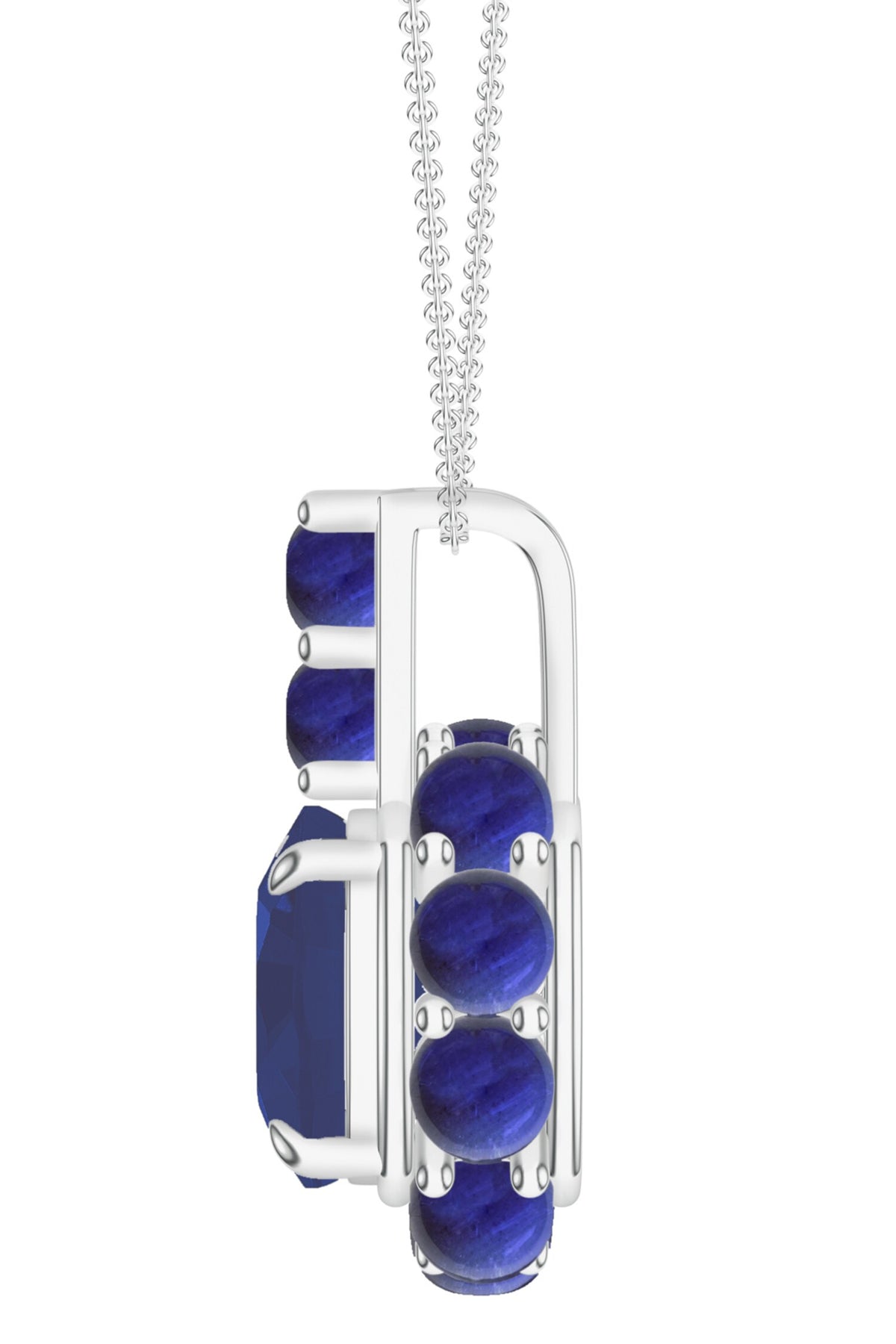 Stone Floral Pendant Necklace 