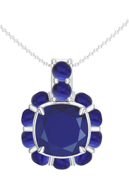 Stone Floral Pendant Necklace 