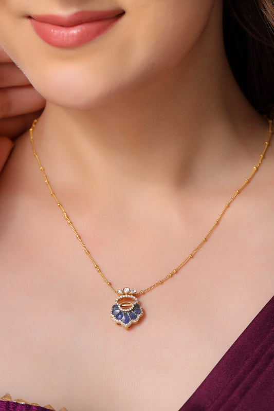 Designer Moissanite Pendant Necklace 
