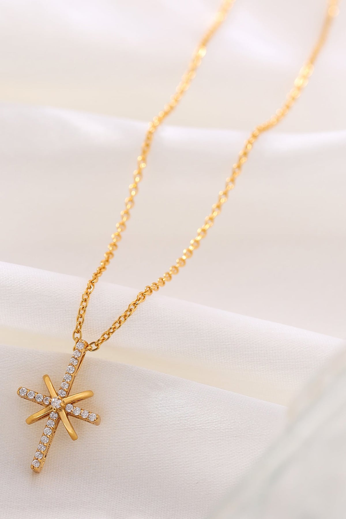 Moissanite Star Pendant Necklace 