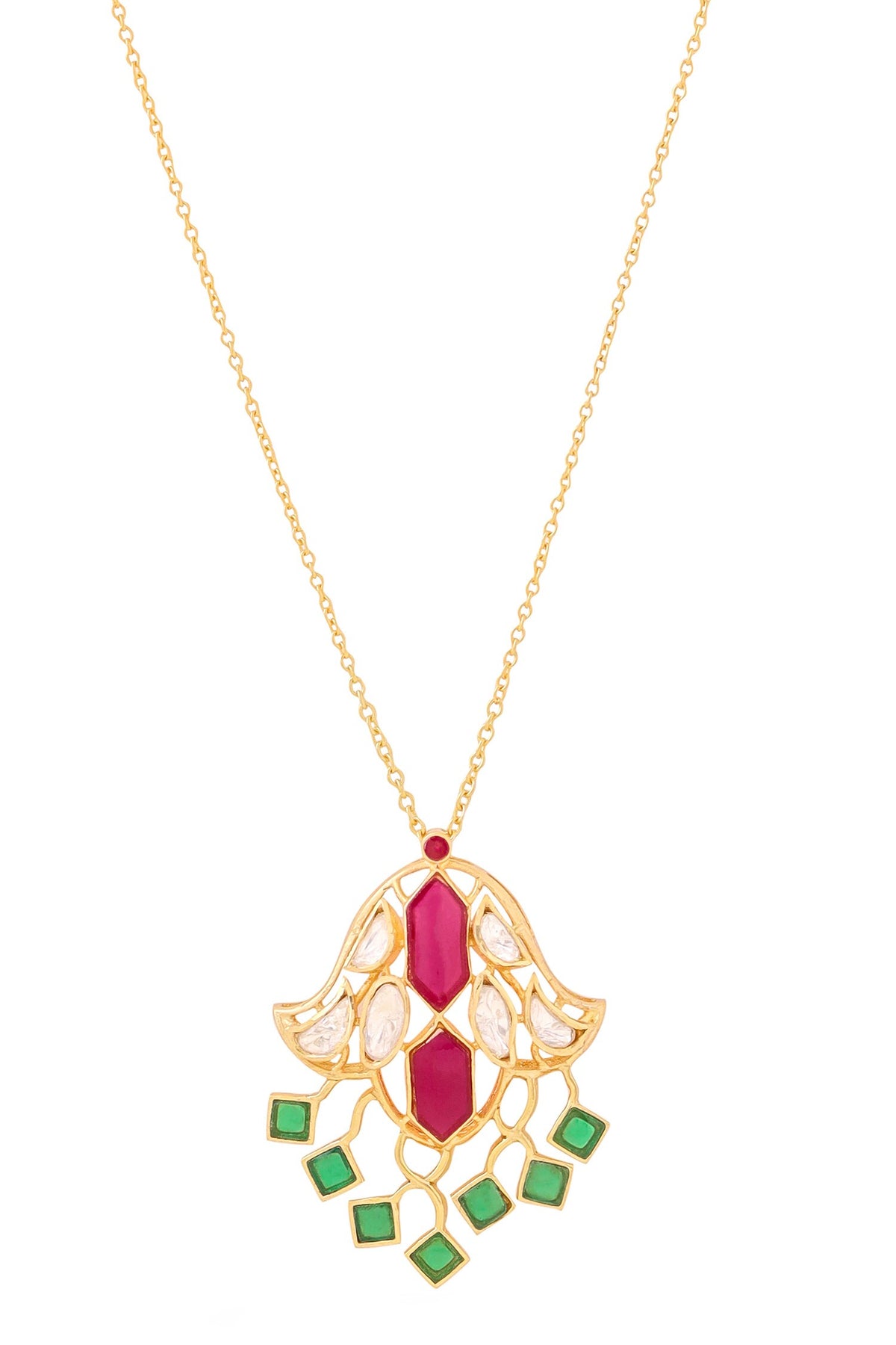 Designer Moissanite Pendant Necklace 