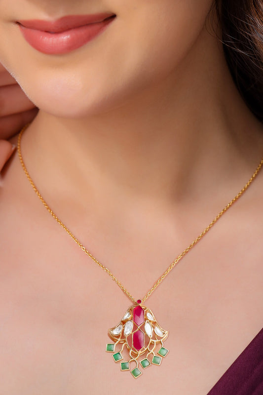 Designer Moissanite Pendant Necklace 