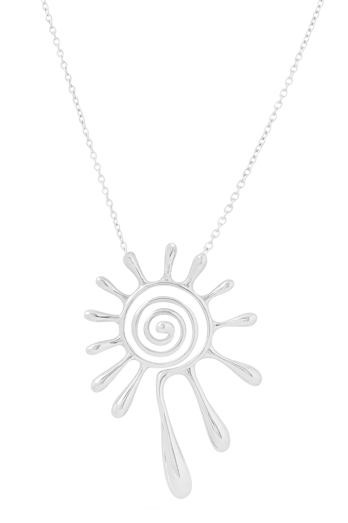 Contemporary Spiral Pendant Necklace 