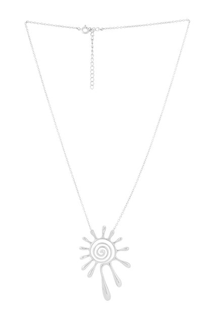 Contemporary Spiral Pendant Necklace 