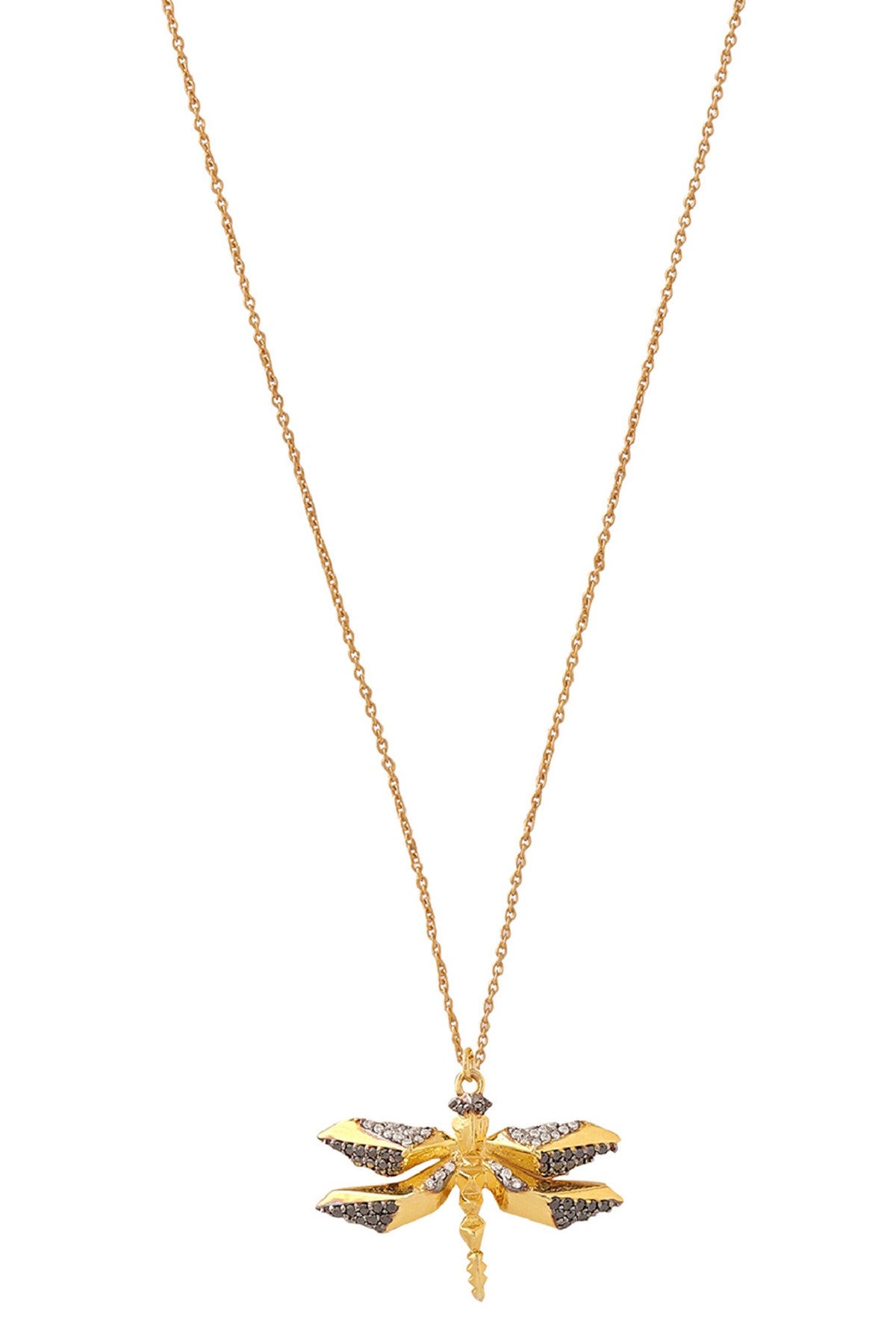 Moissanite Dragonfly Pendant Necklace 
