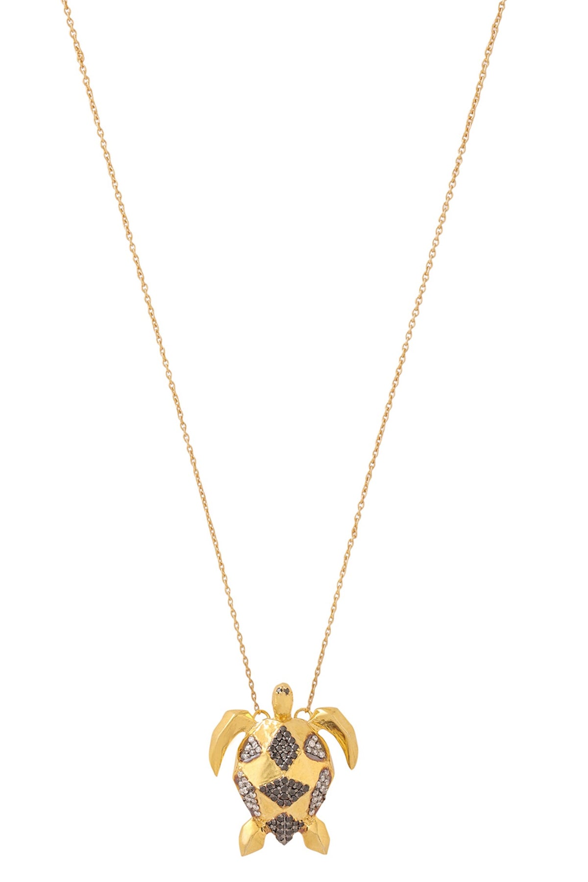 Moissanite Turtle Pendant Necklace 