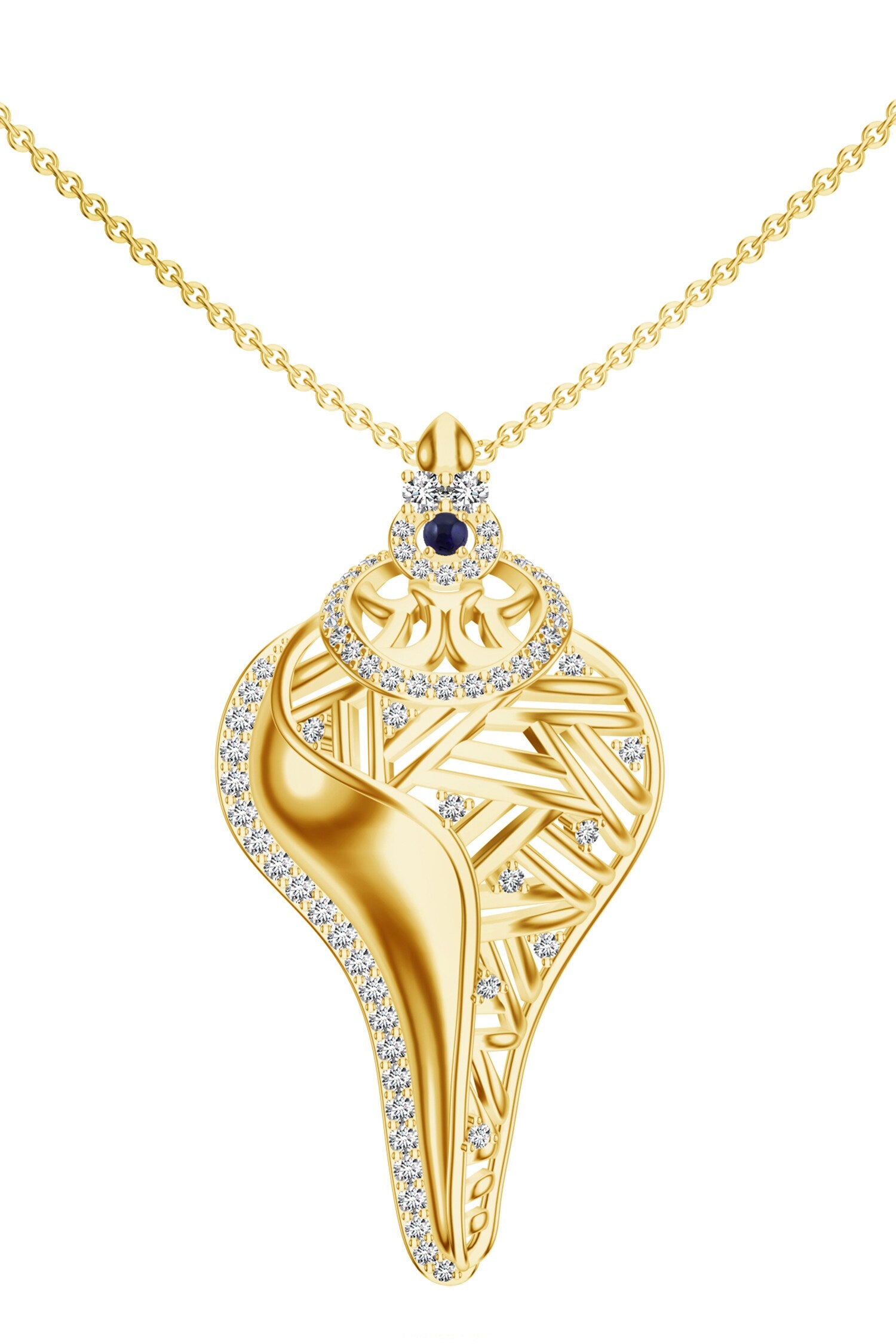 Designer Gold Pendant Necklace 