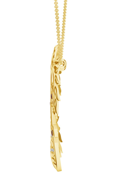 Floral Design Pendant Necklace 