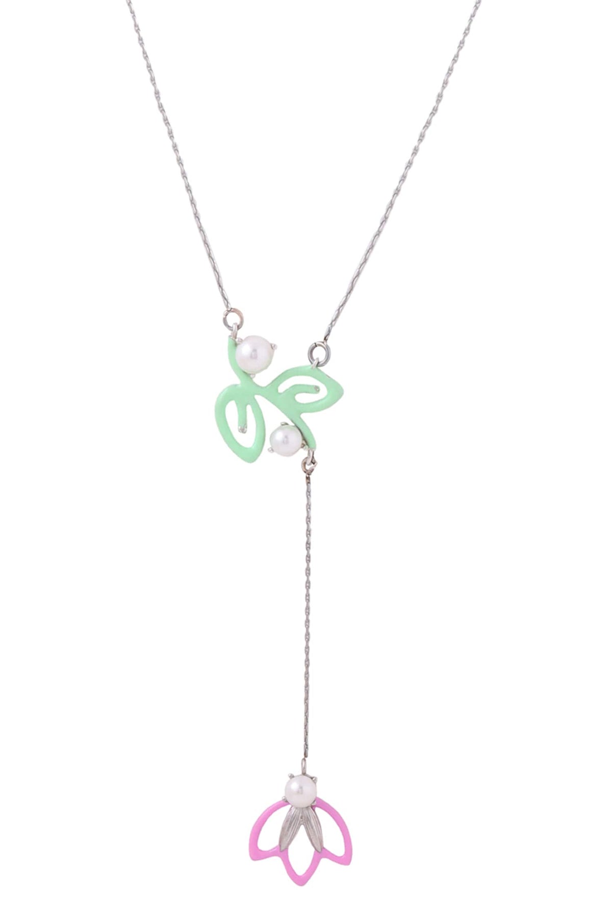 Contemporary Pendant Necklace With Pearls 