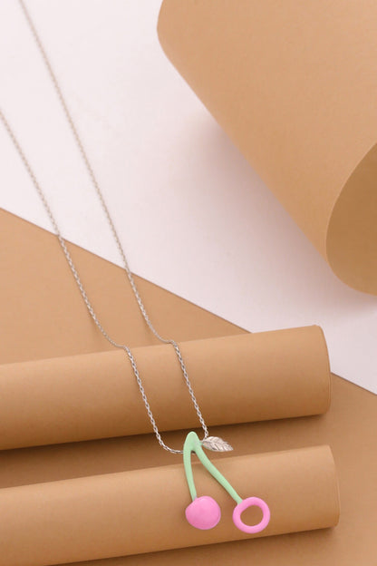Contemporary Cherry Pendant Necklace 