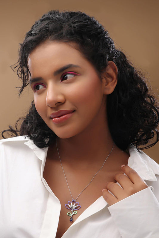 Contemporary Lolite Pendant Necklace 