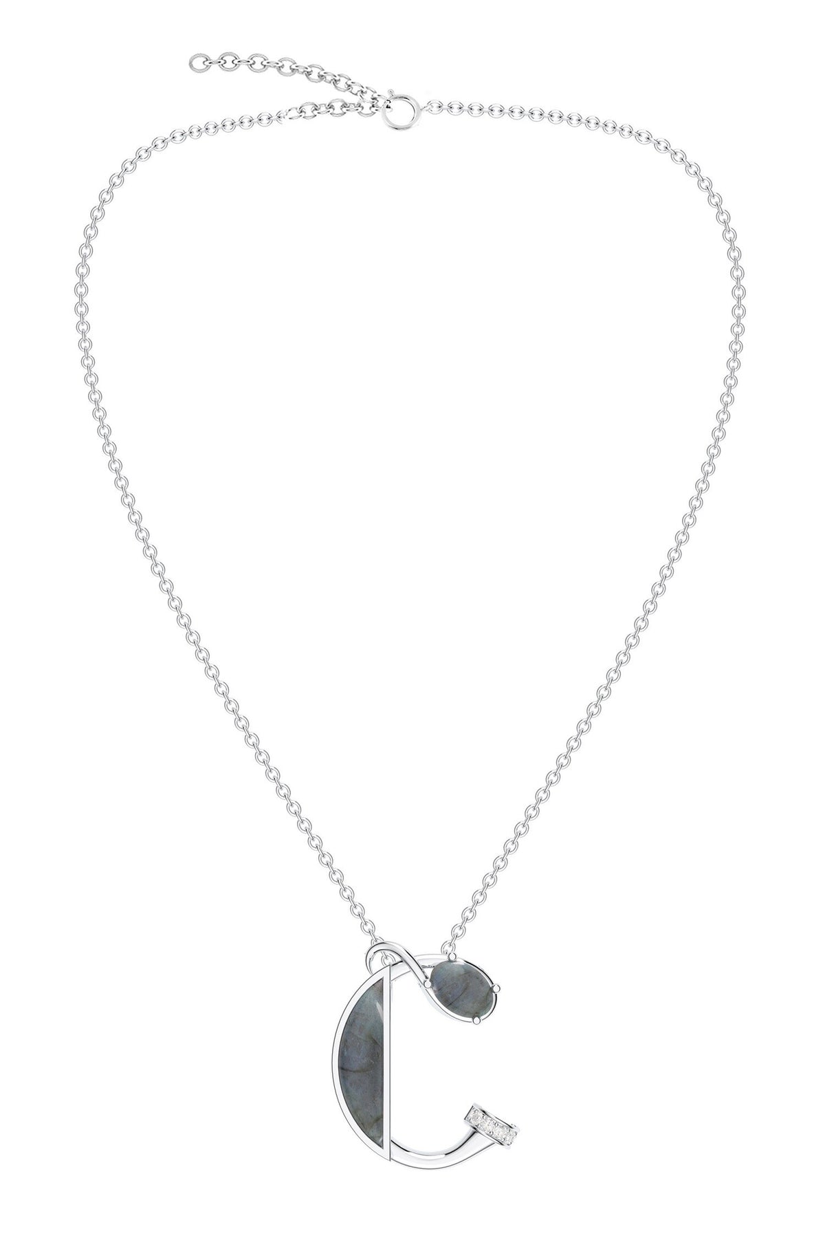 Contemporary Moissanite Pendant Necklace 