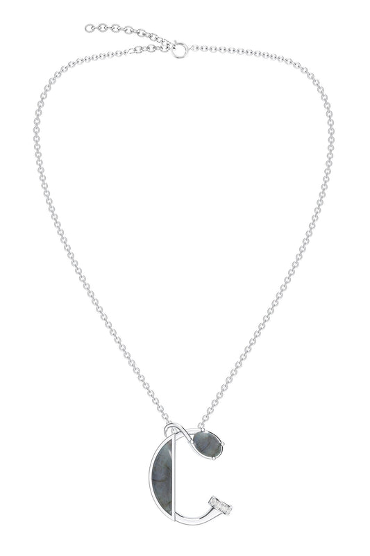 Contemporary Moissanite Pendant Necklace 