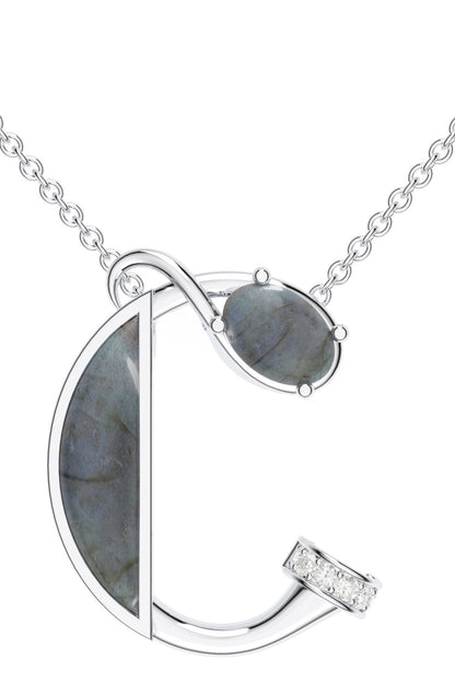 Contemporary Moissanite Pendant Necklace 