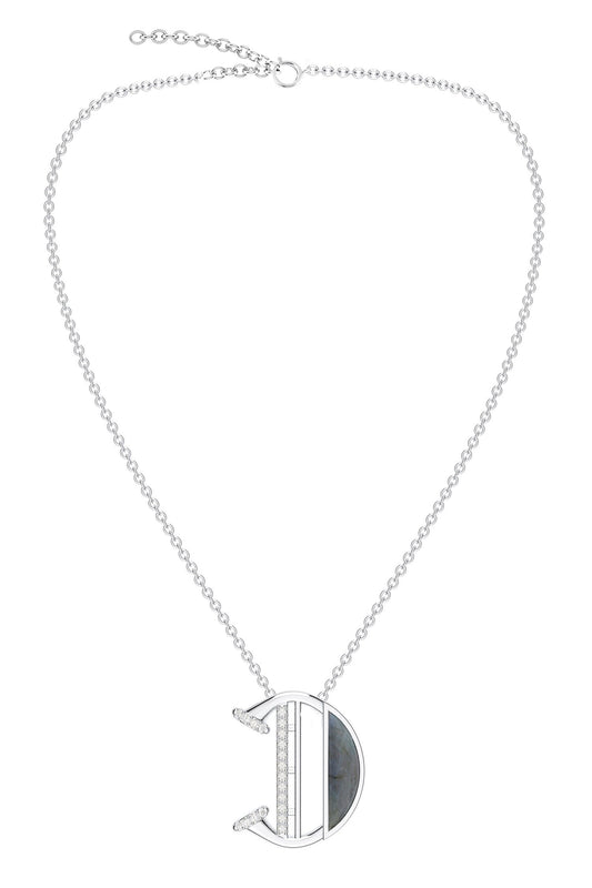 Contemporary Moissanite Pendant Necklace 