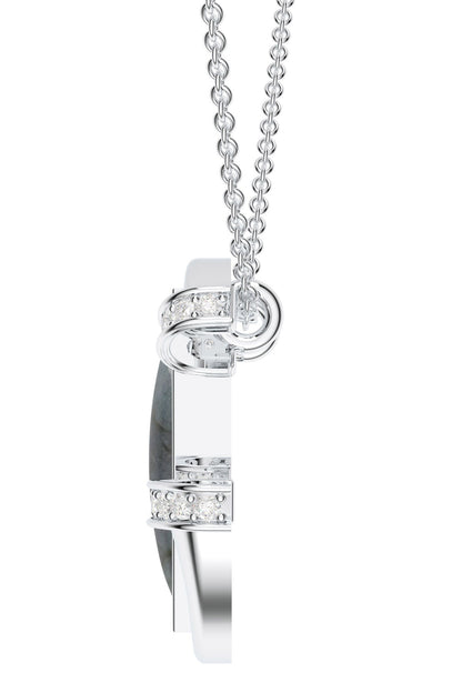 Contemporary Moissanite Pendant Necklace 
