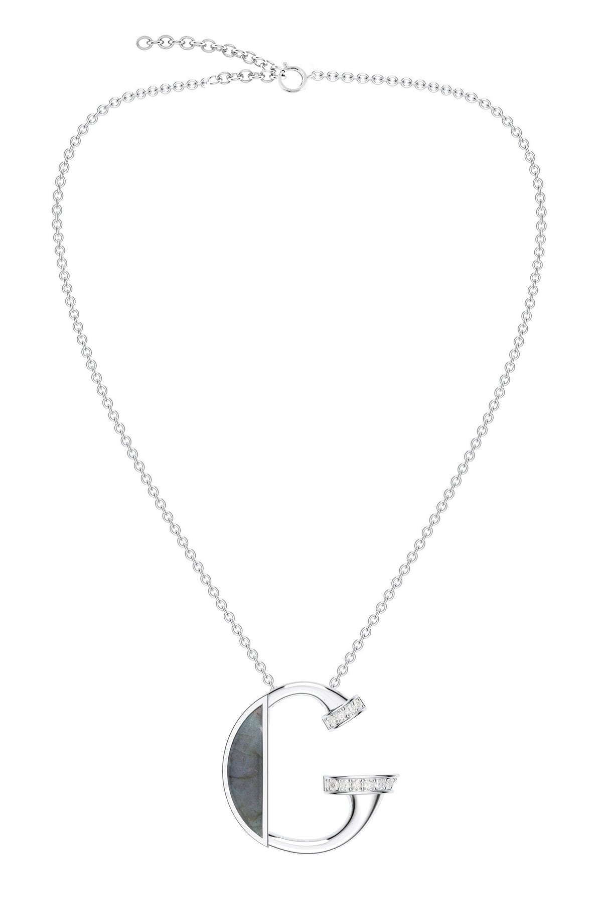 Contemporary Moissanite Pendant Necklace 