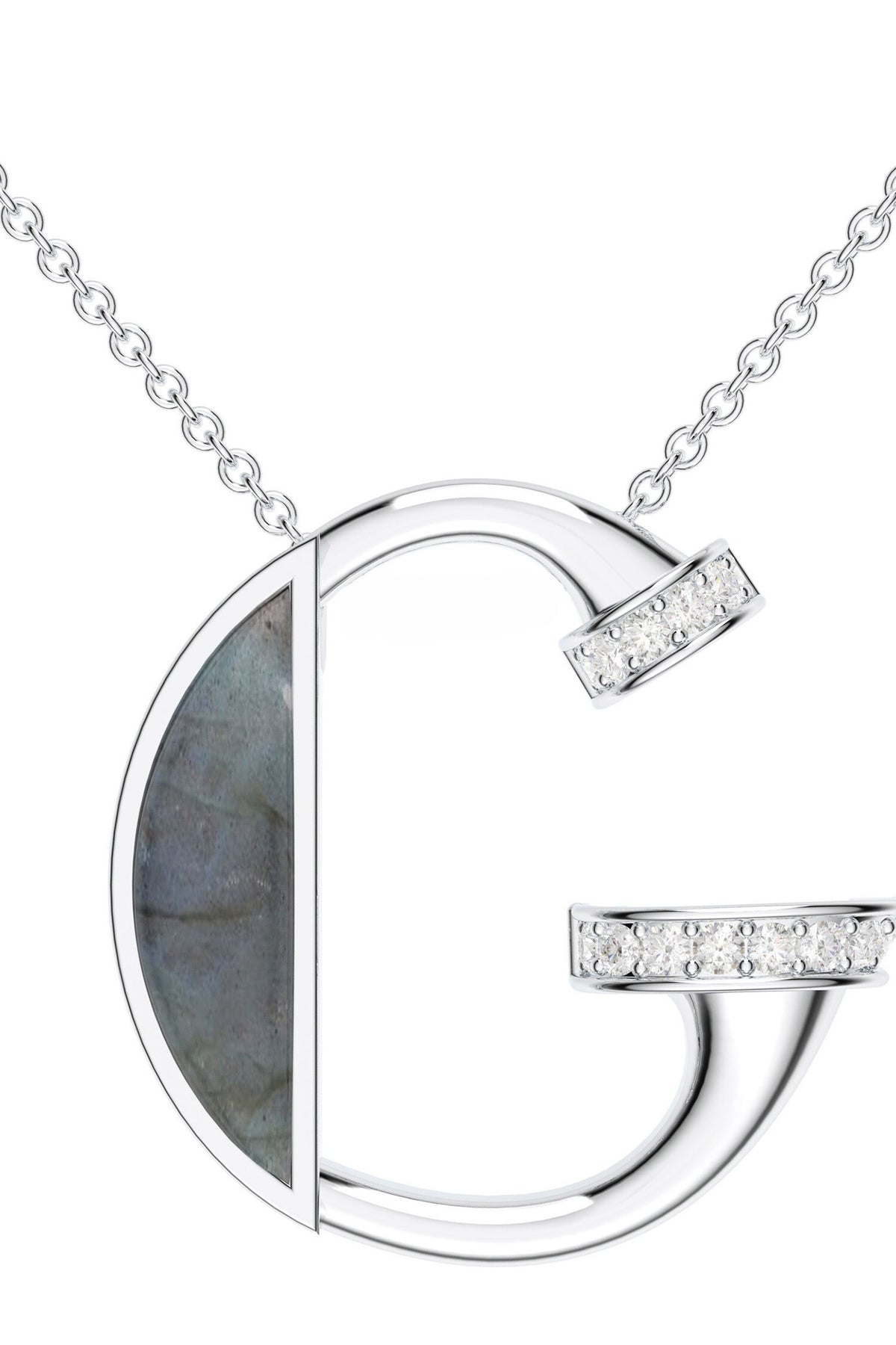 Contemporary Moissanite Pendant Necklace 