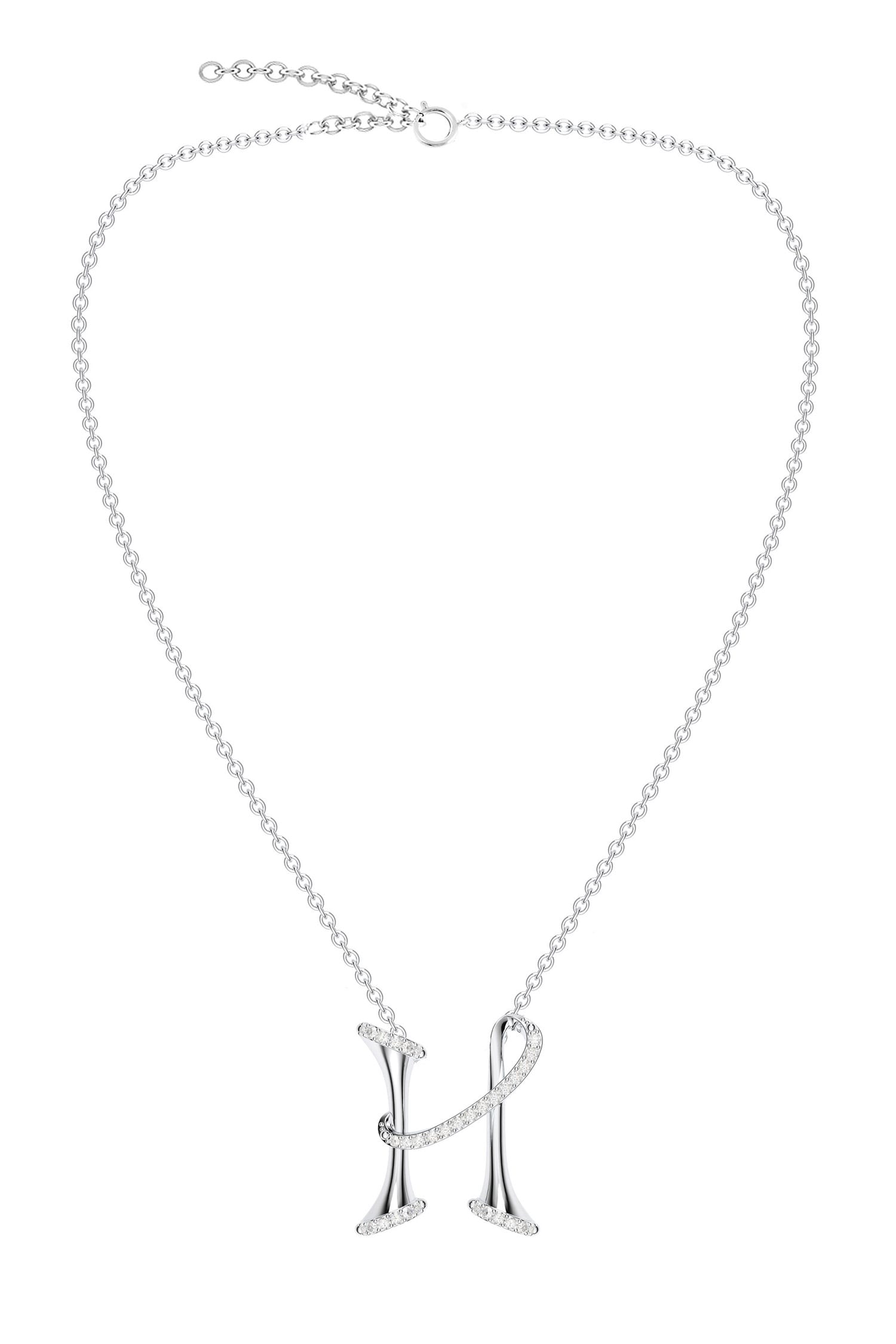 Moissanite Silver Pendant Necklace 