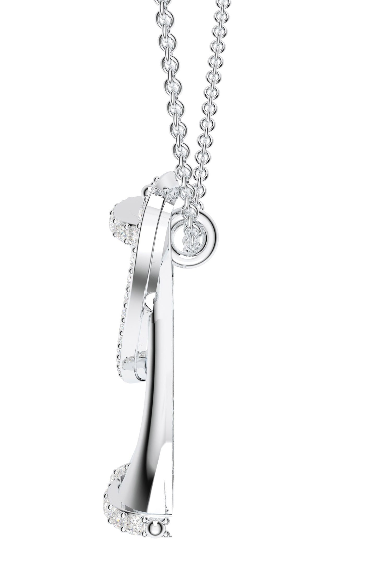 Moissanite Silver Pendant Necklace 