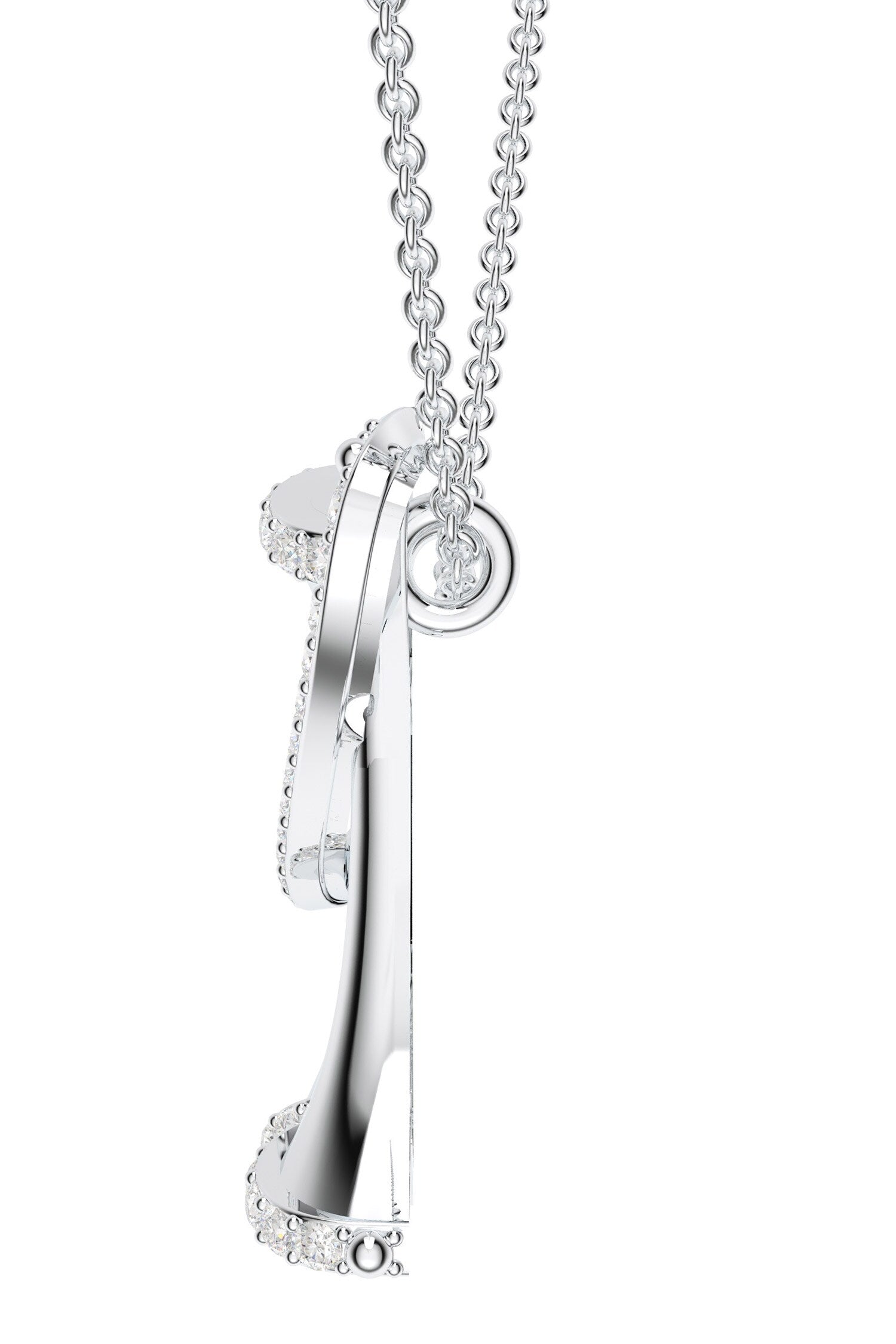 Moissanite Silver Pendant Necklace 