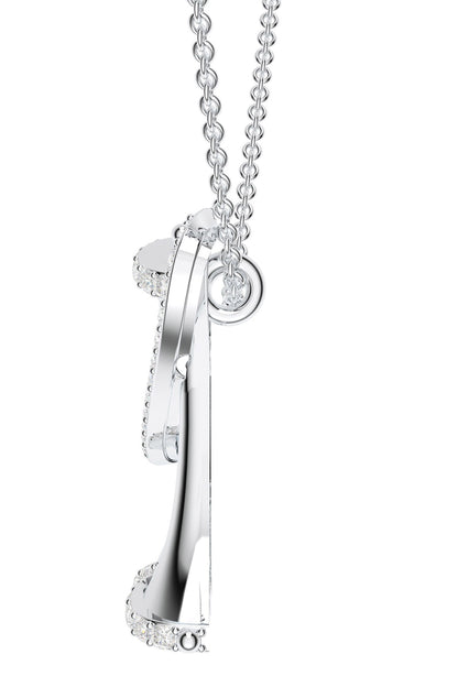 Moissanite Silver Pendant Necklace 