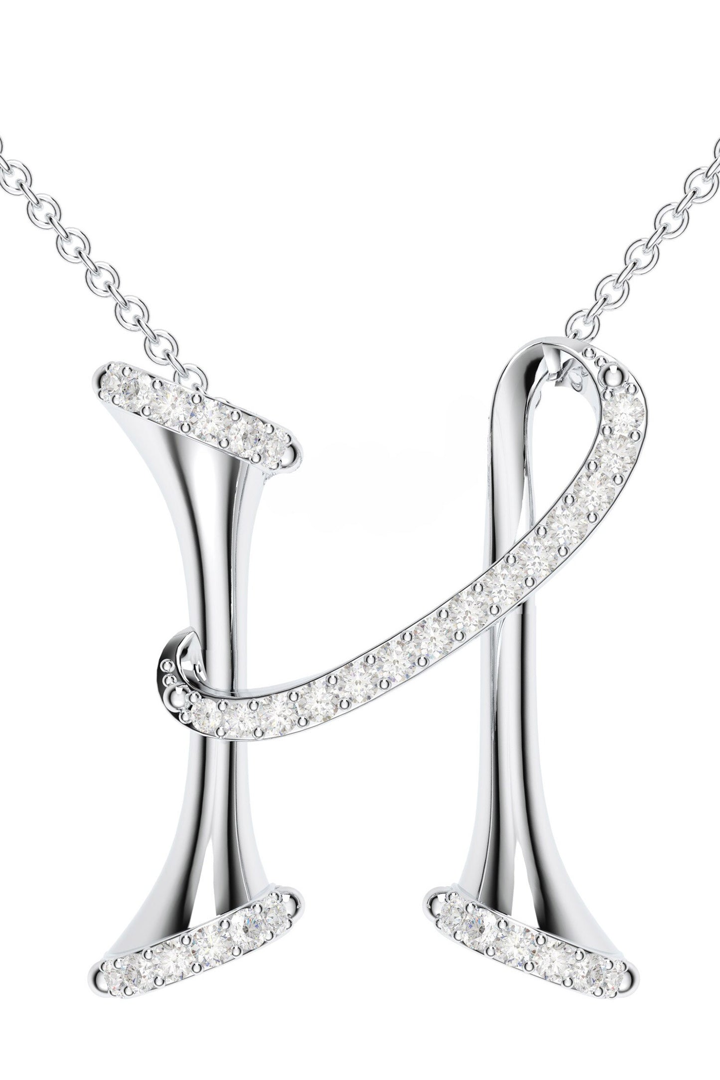 Moissanite Silver Pendant Necklace 
