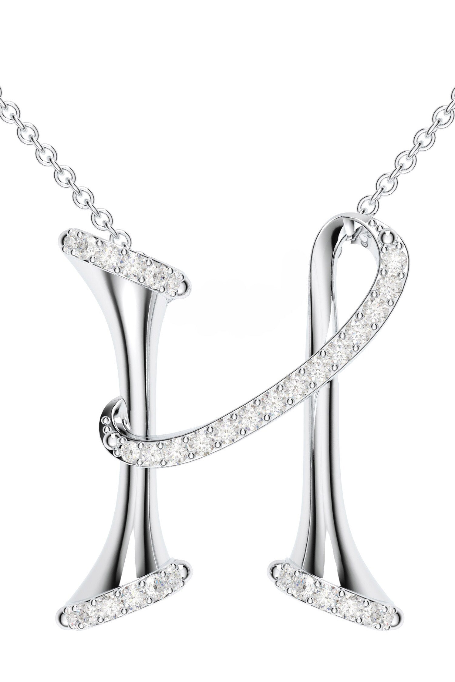 Moissanite Silver Pendant Necklace 