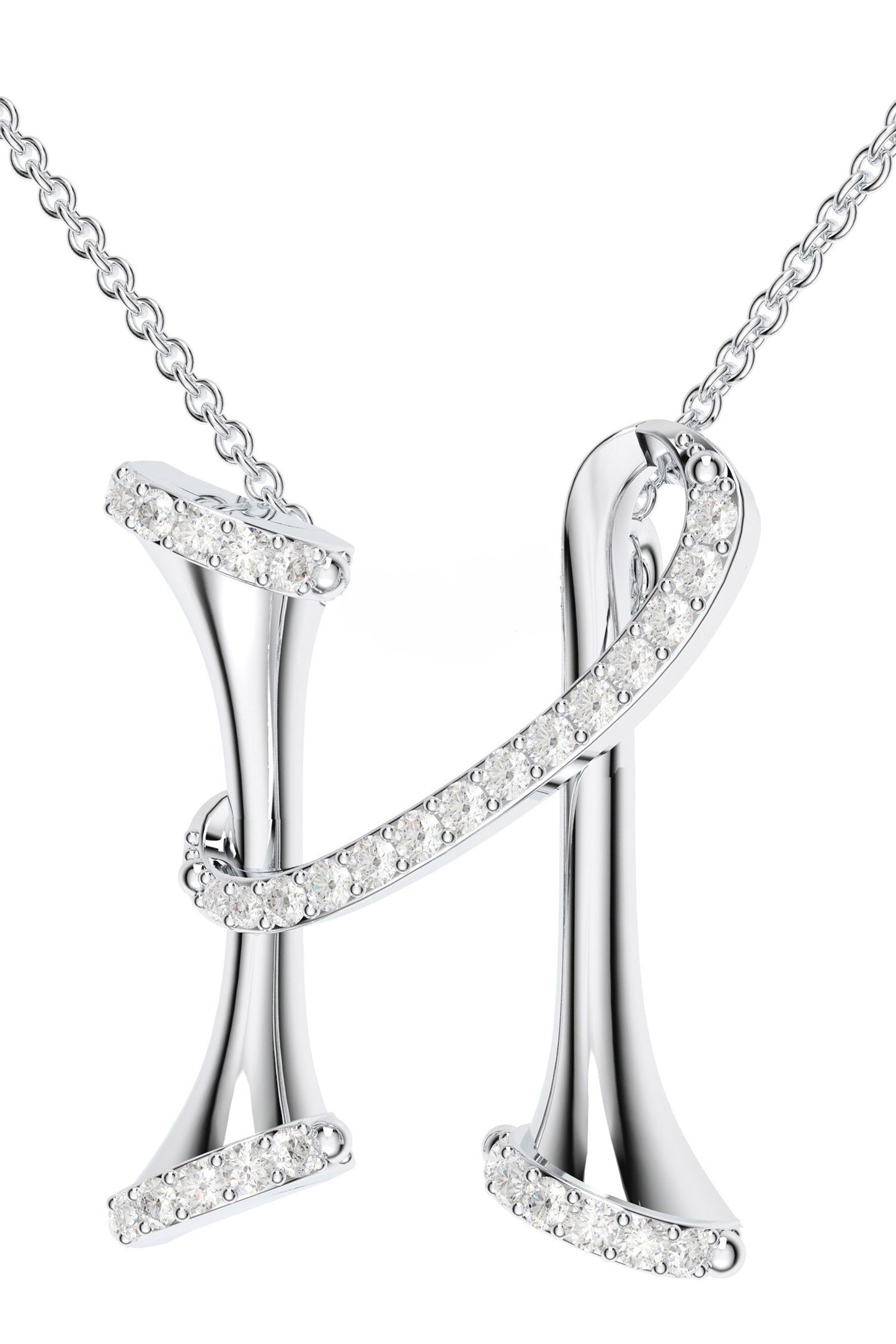Moissanite Silver Pendant Necklace 