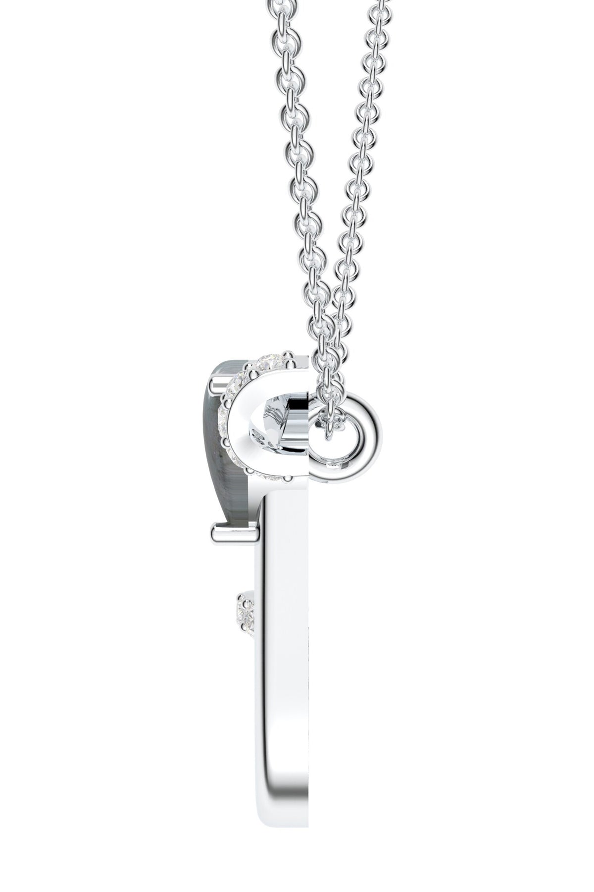 Contemporary Moissanite Pendant Necklace 