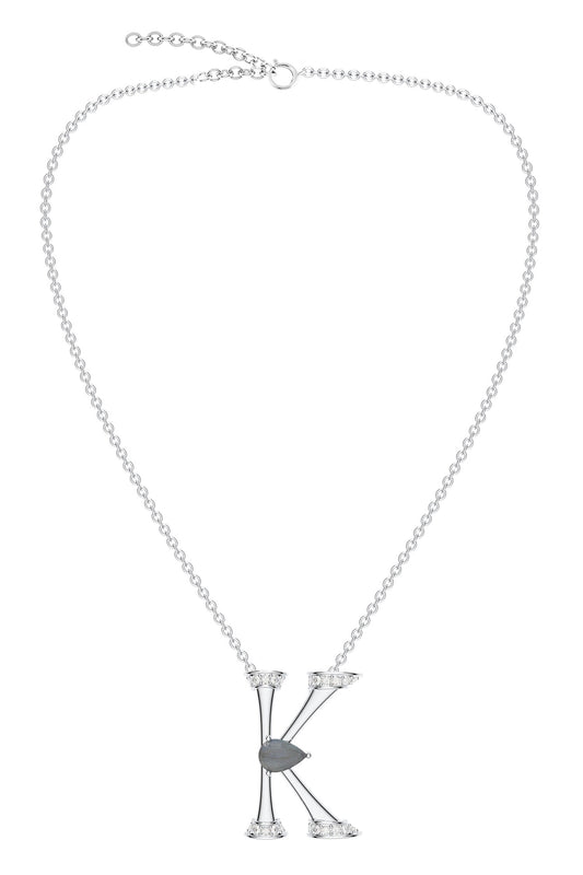 Silver Moissanite Pendant Necklace 