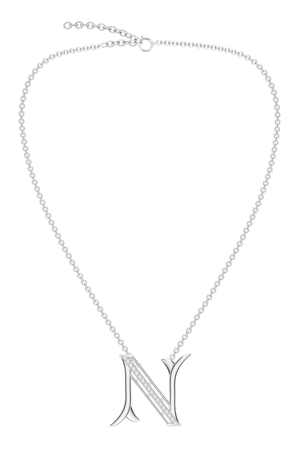 Moissanite Sterling Silver Pendant Necklace 